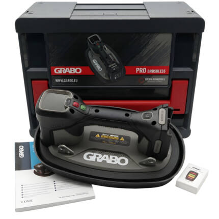 GRABO Brushless Professioneller Digitaler Akku Vakuum Saugheber im Tanos Systainer 3. Kompatibel mit Akkusystemen der führenden Hersteller