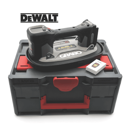 GRABO Brushless Professioneller Digitaler Akku Vakuum Saugheber für DeWalt XR Akkusystem im Tanos Systainer 3