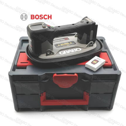 GRABO Brushless Professioneller Digitaler Akku Vakuum Saugheber für Bosch Professinal/Expert Akkusystem im Tanos Systainer 3